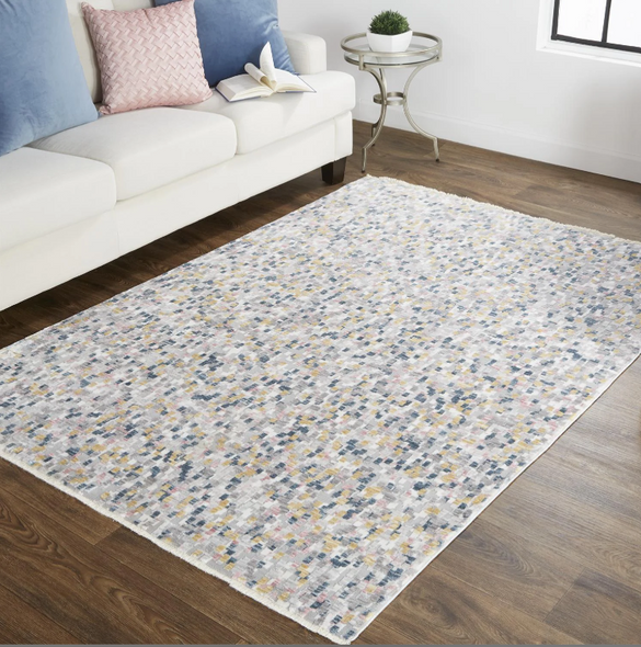 Feizy Kyra 3855F Ivory Blue Rug