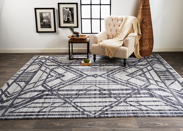 Feizy Vivien 6554F Gray Blue Rug