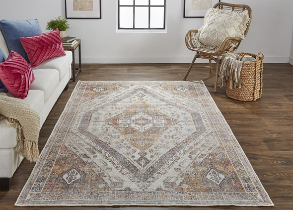 Feizy Percy 39ANF Rust Blue Rug