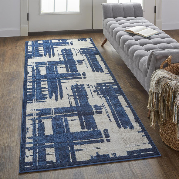 Feizy Remmy 3808F Ivory Blue Rug