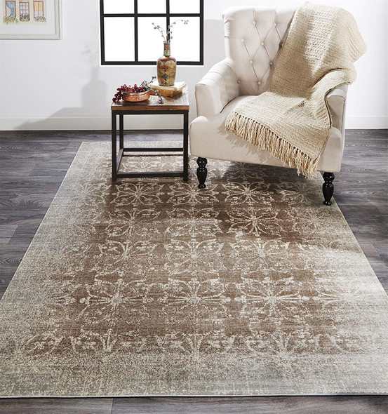 Feizy Fiona 3267F Gray Cream Rug