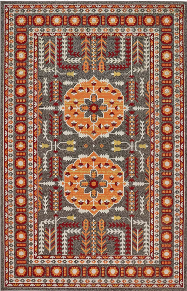 Feizy Foster 3754F Orange Gray Rug