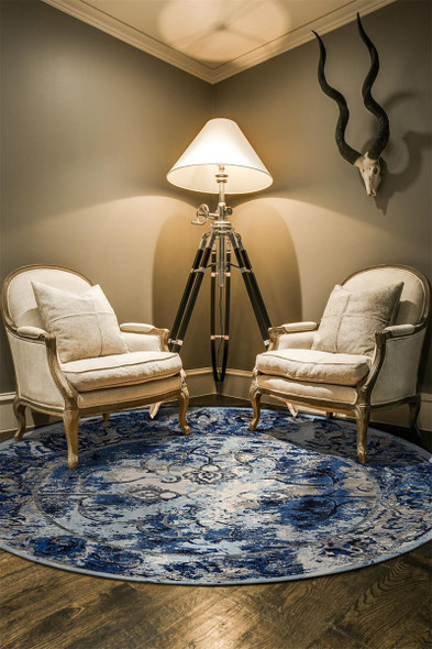 Feizy Milton 3471F Blue Ivory Rug