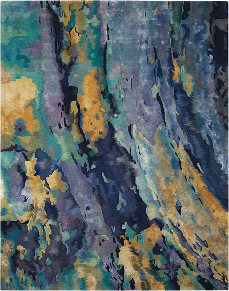 Nourison Prismatic PRS09 Silver/Blue Rug