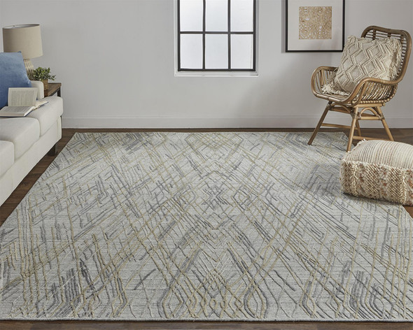 Feizy Elias 6589F Gray Taupe Rug
