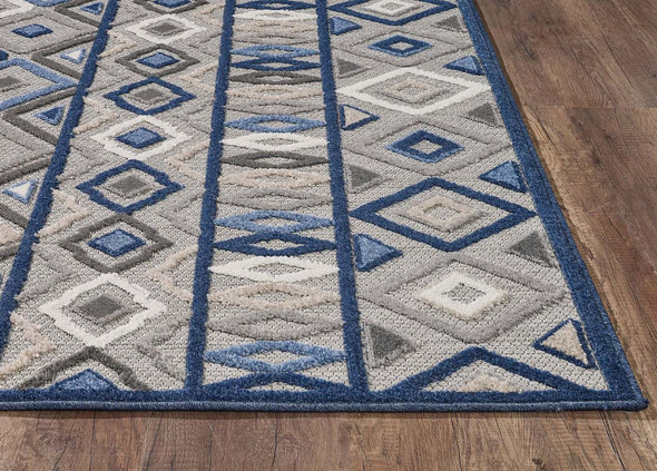 Kas Calla 6921 Grey Blue Aztec Rug