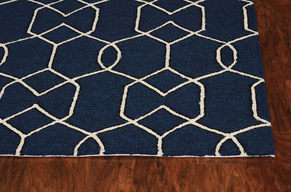 Kas Libby Langdon Hamptons 5230 Navy Groovy Gate Rug