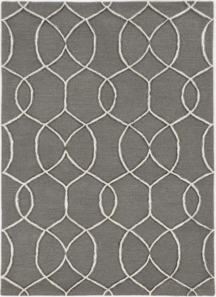 Kas Libby Langdon Upton 4303 Charcoal Snow Groovy Gate Rug