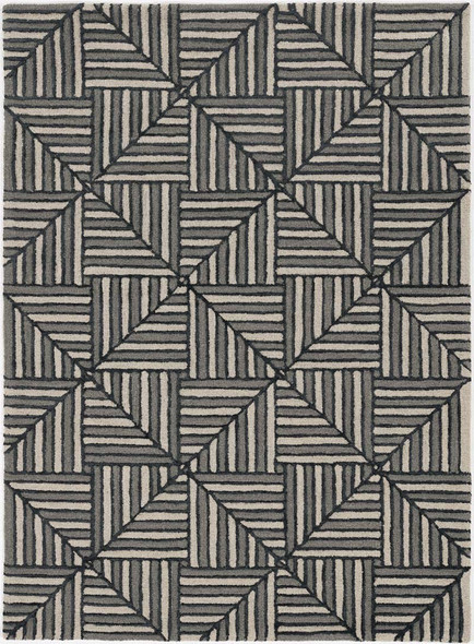 Kas Libby Langdon Upton 4304 Navy Charcoal Diagonal Tile Rug