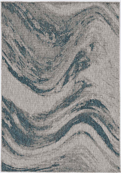 Kas Provo 5765 Grey Teal Strokes Rug