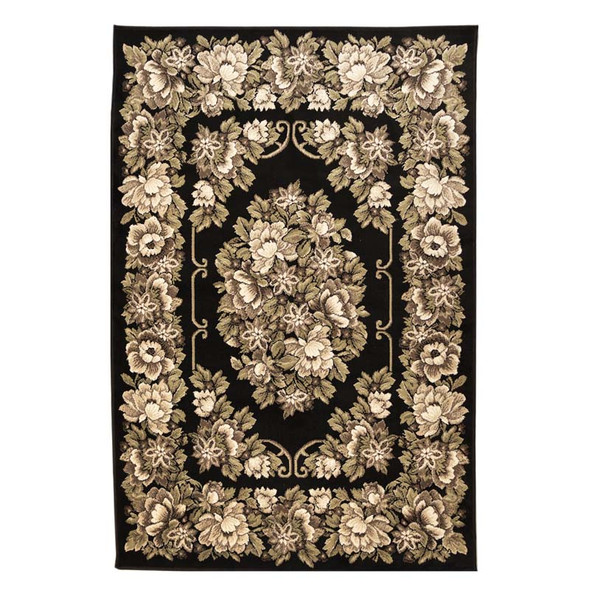 TransOcean Aurora 2859 48 Aubusson Black Rug