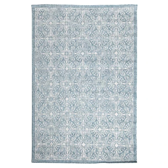 TransOcean Carmel 8476 04 Antique Tile Aqua Rug