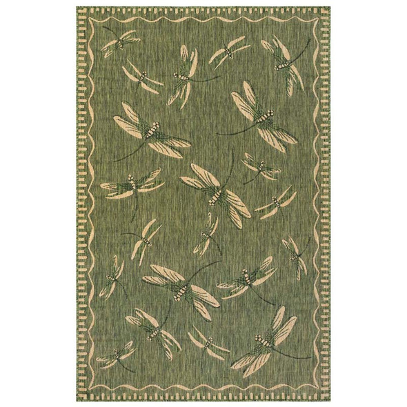 TransOcean Carmel 8440 06 Dragonfly Green Rug