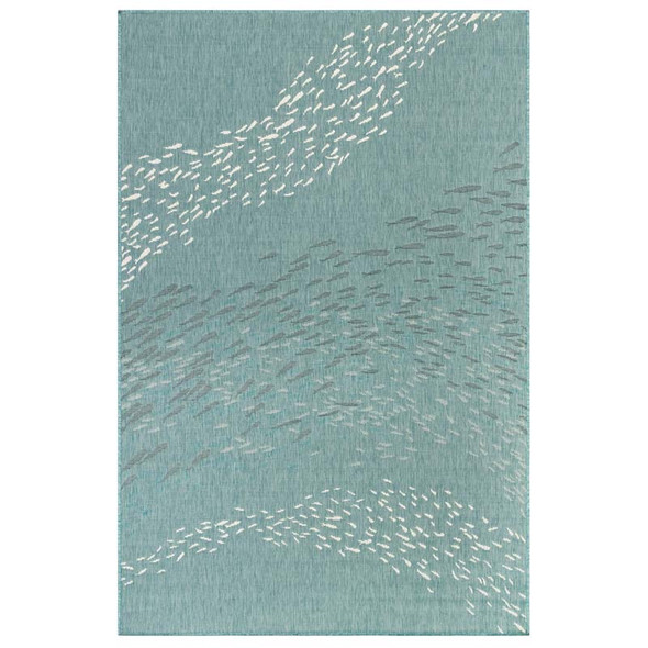 TransOcean Carmel 8449 04 School of Fish Aqua Rug