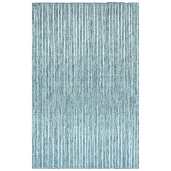 TransOcean Carmel 8422 04 Texture Stripe Aqua Rug