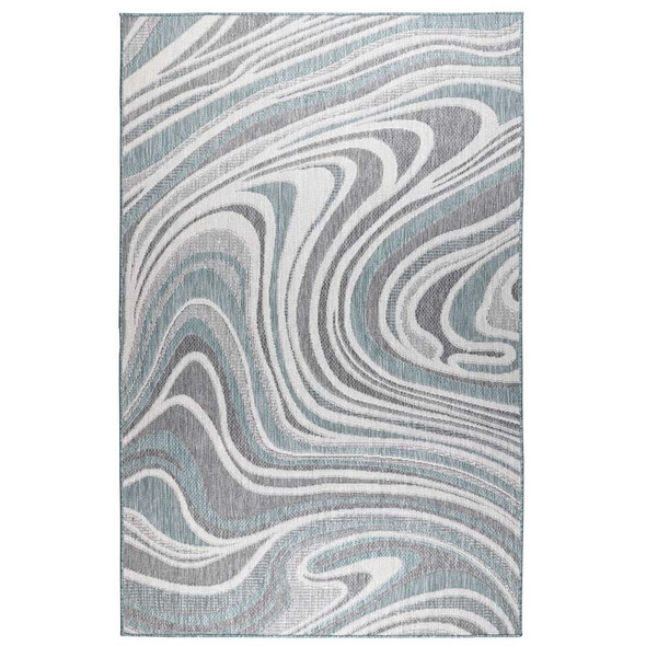 TransOcean Malibu 8222 04 Waves Aqua Rug