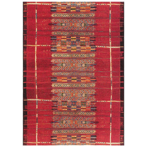 TransOcean Marina 8057 24 Tribal Stripe Red Rug