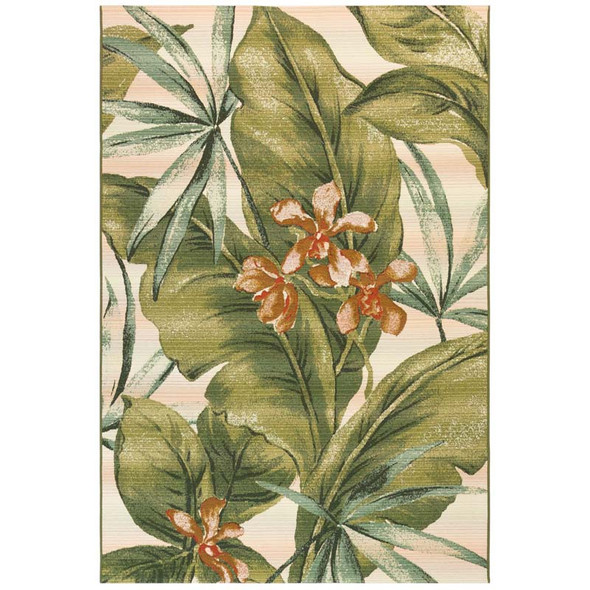 TransOcean Marina 8064 12 Tropical Leaf Cream Rug