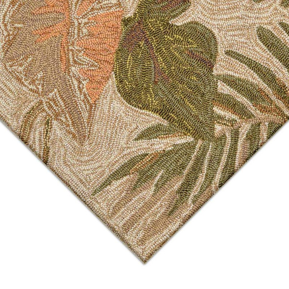 TransOcean Ravella 2066 12 Tropical Leaf Neutral Rug