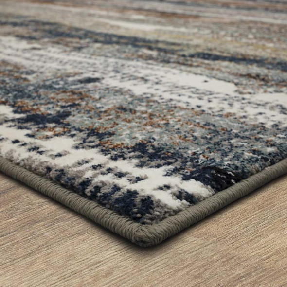 Karastan Epiphany 92204 60129 Colorful Waves Robins Egg Blue Rug