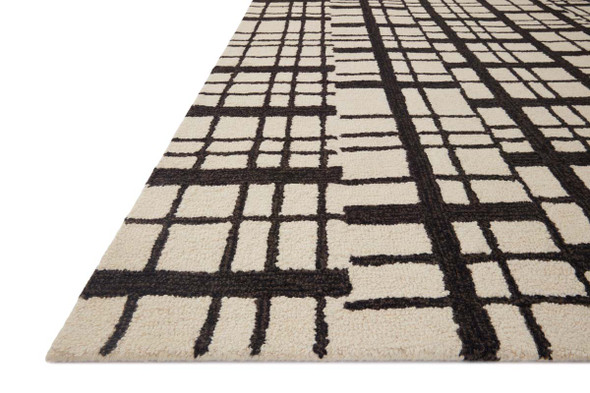 Chris Loves Julia x Loloi Polly POL-02 Black Ivory Rug
