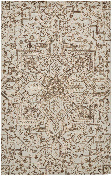 Feizy Belfort 8778F Ivory Brown Rug