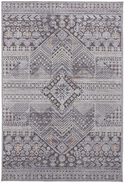 Feizy Francisco 39GDF Charcoal Gray Ivory Rug