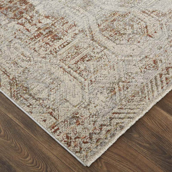 Feizy Kaia 39GKF Gray Rust Rug