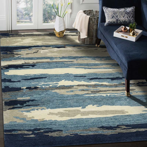 Amer Abstract ABS-4 Gunter Blue Rug