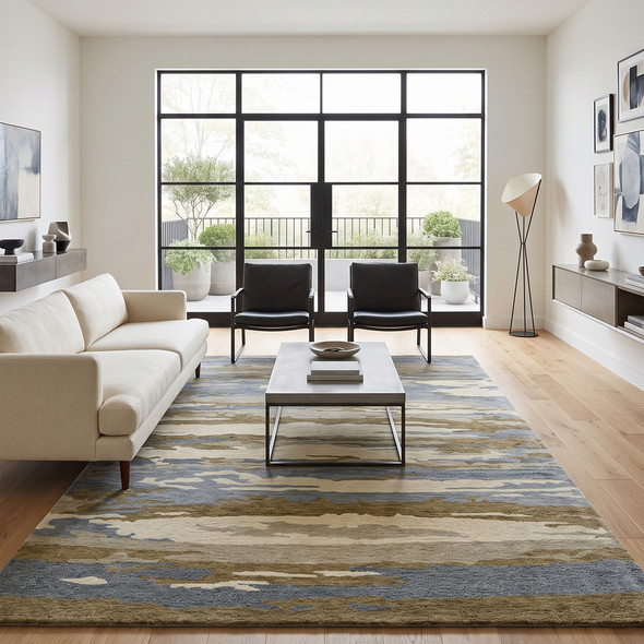 Amer Abstract ABS-5 Gunter Tan Gray Rug