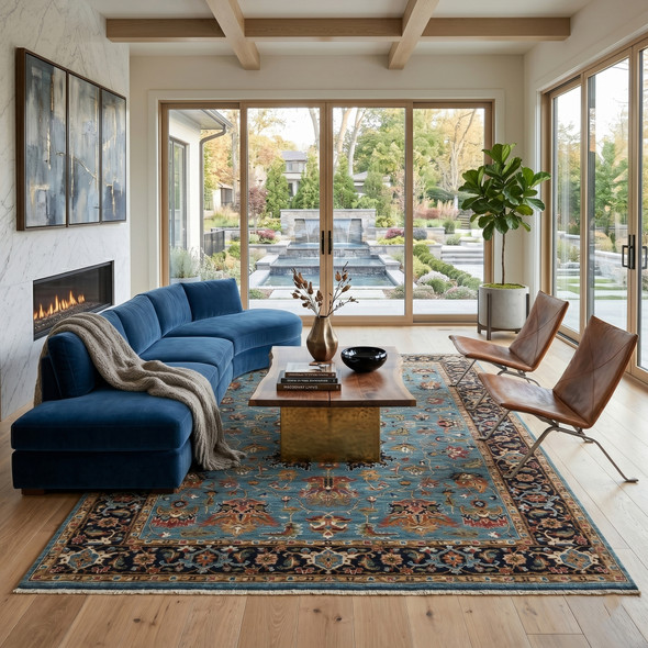 Amer Antiquity ANQ-12 Ledbury Turquoise Rug