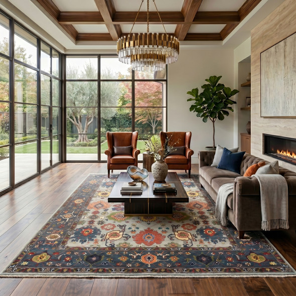 Amer Antiquity ANQ-15 Newent Navy Rug