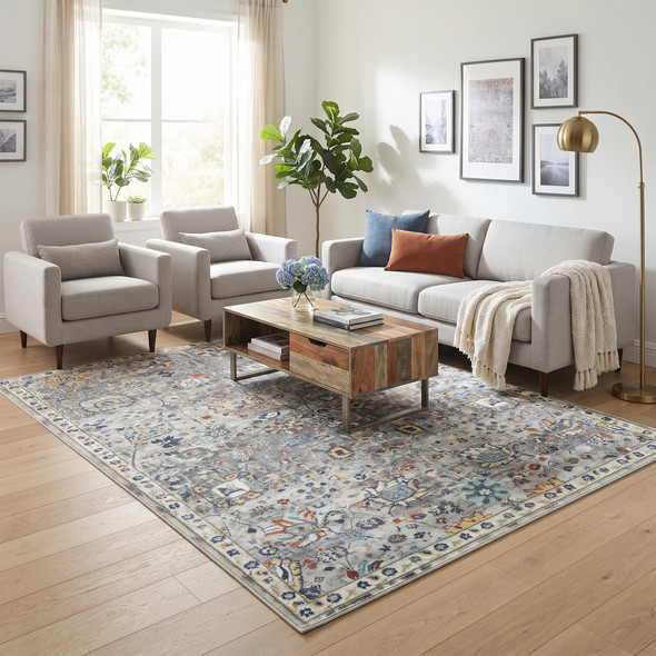 Amer Bohemian BHM-6 Hialeah Gray Rug