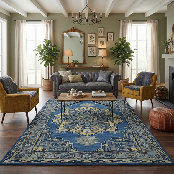 Amer Boho BOH-11 Roanne Denim Blue Rug