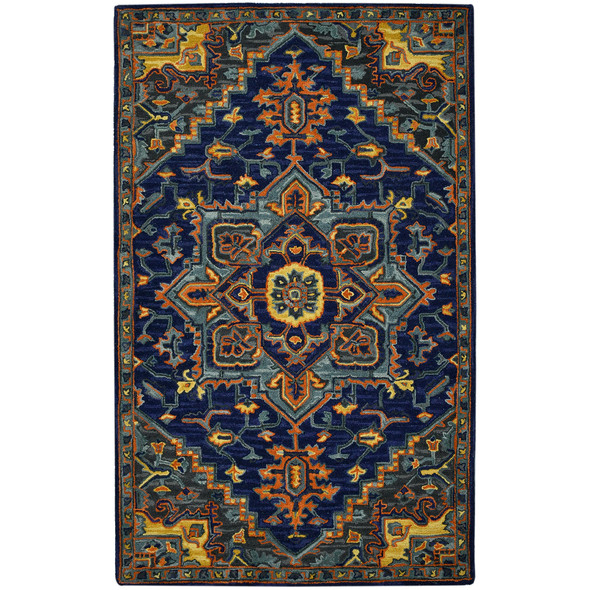 Amer Boho BOH-5 Evreux Blue Orange Rug
