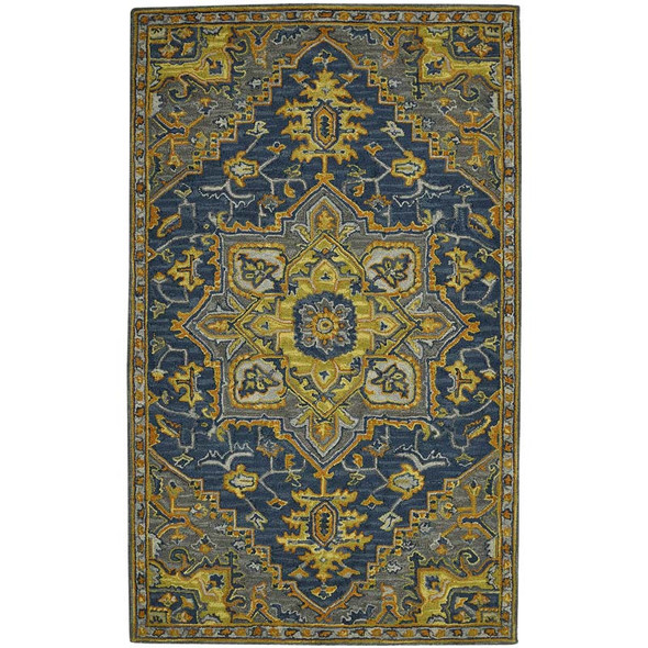 Amer Boho BOH-6 Evreux Blue Yellow Rug