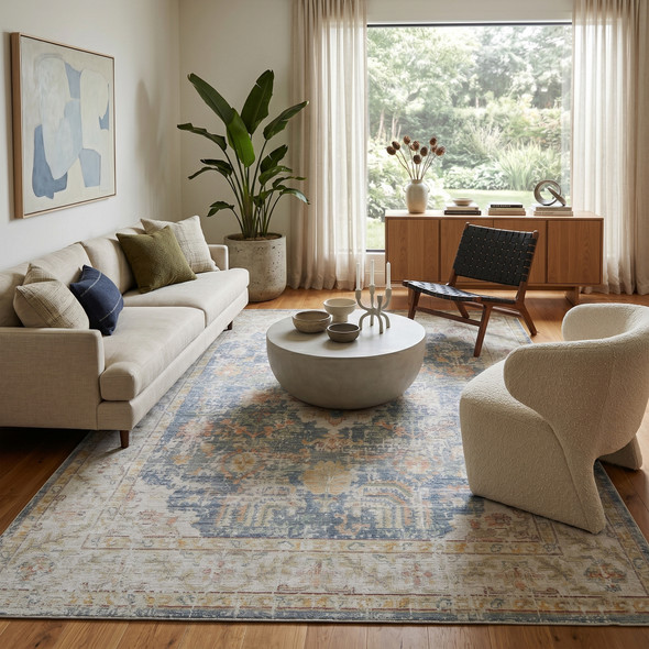 Amer Century CEN-18 Bethel Blue Rug