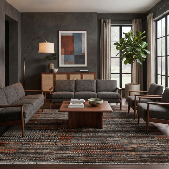 Amer Legacy LEG-15 Eustace Dark Red Rug
