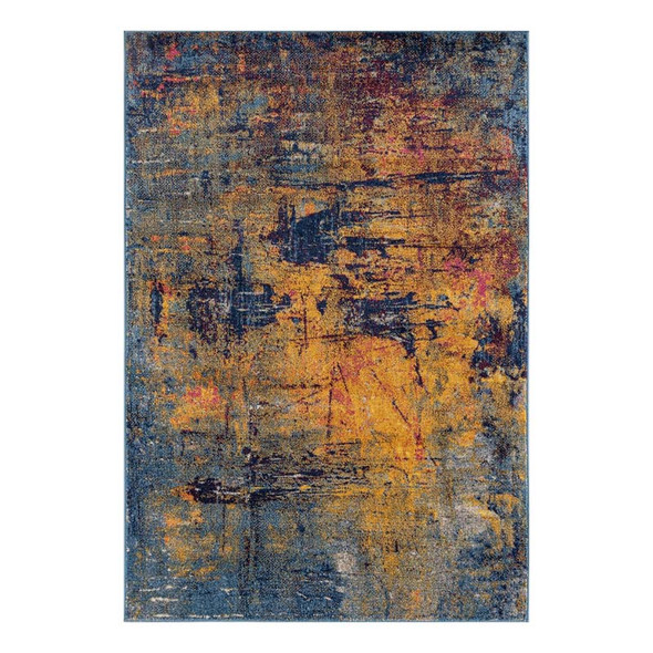Amer Manhattan MAN-41 Bunnt Orange Navy Rug