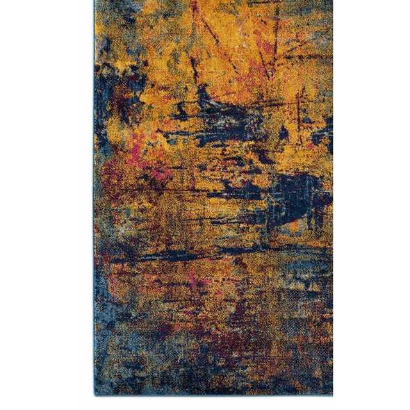 Amer Manhattan MAN-41 Bunnt Orange Navy Rug