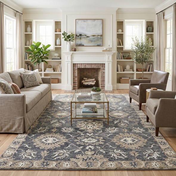 Amer Romania ROM-7 Newburg Gray Rug
