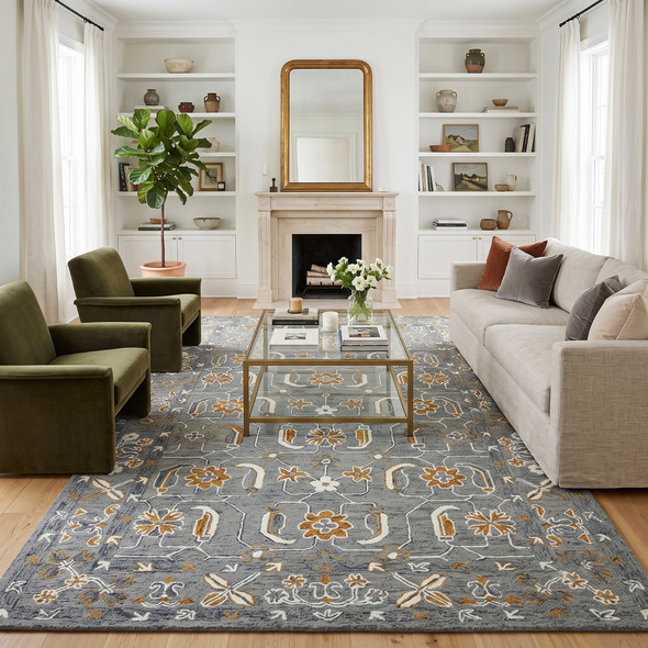 Amer Romania ROM-5 Pecos Gray Orange Rug