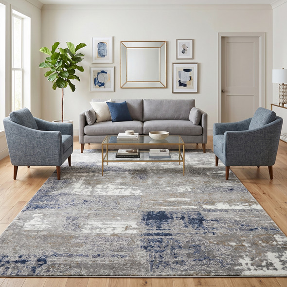 Amer Savannah SAV-8 Hannah Gray Blue Rug