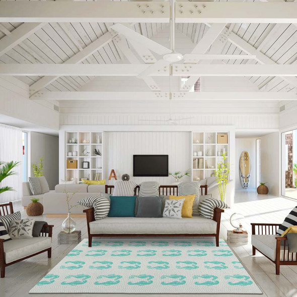 Dalyn Seabreeze SZ15 Teal Rug