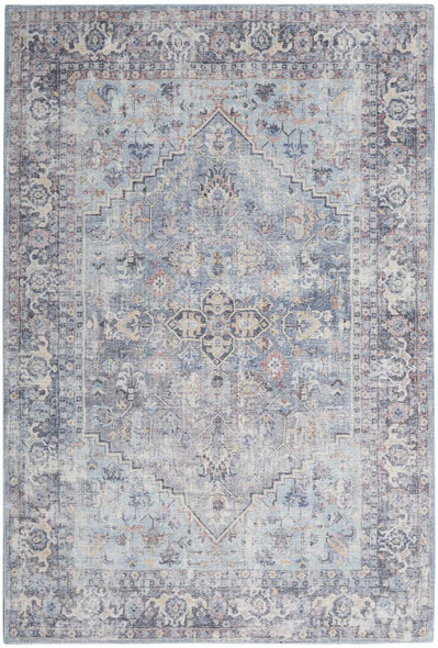 Nourison Nicole Curtis Series 1 SR104 Light Grey Blue Rug