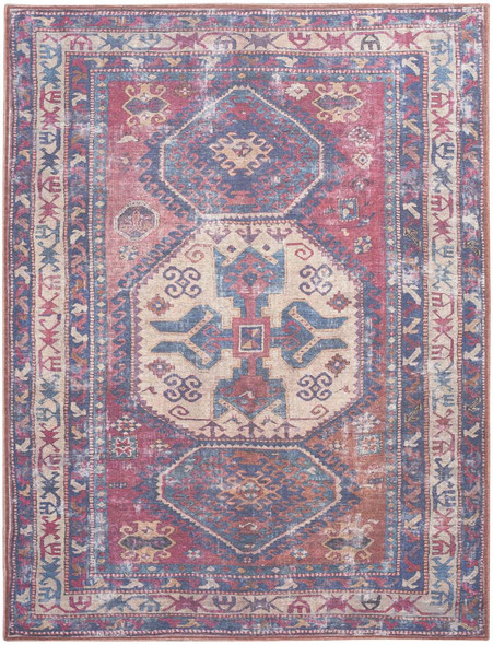 Nourison Nicole Curtis Series 1 SR105 Red Navy Rug