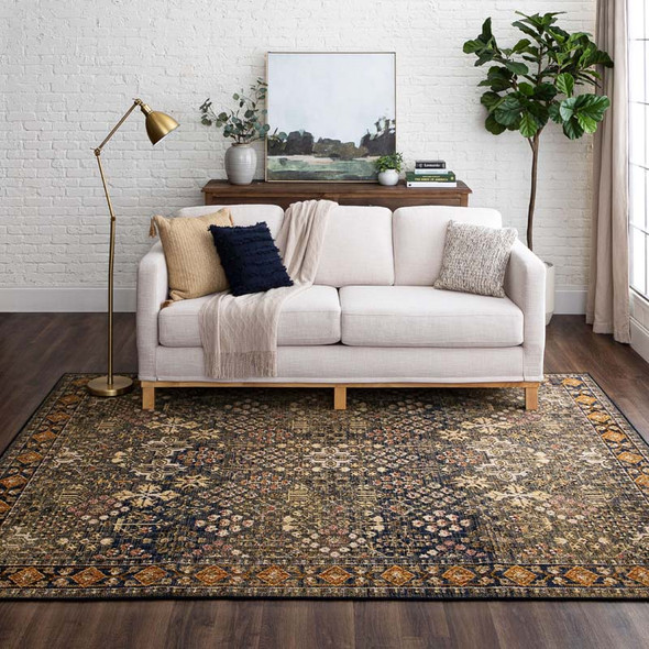 Karastan Bedouin 92604 50162 Topkhana Navy Rug