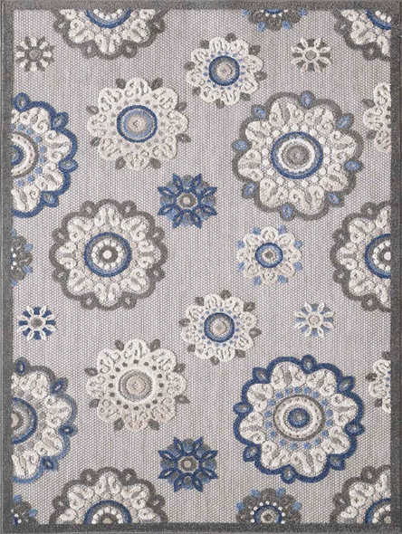 Kas Calla 6932 Grey Blue Suzani Rug