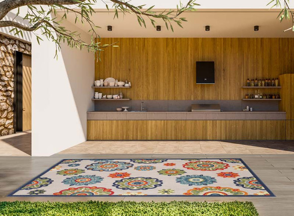 Kas Calla 6934 Ivory Suzani Rug