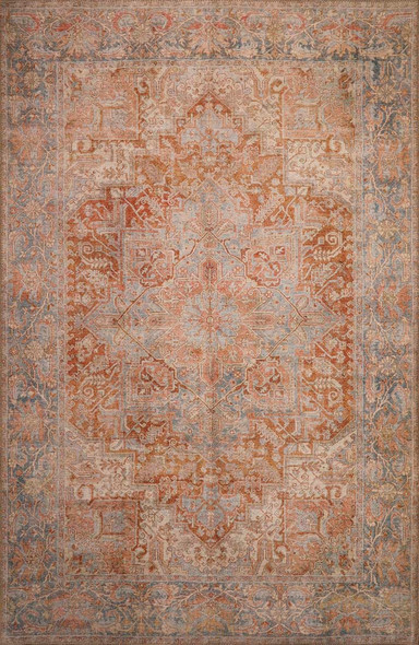 Kas London 4801 Rust Blue Serena Rug